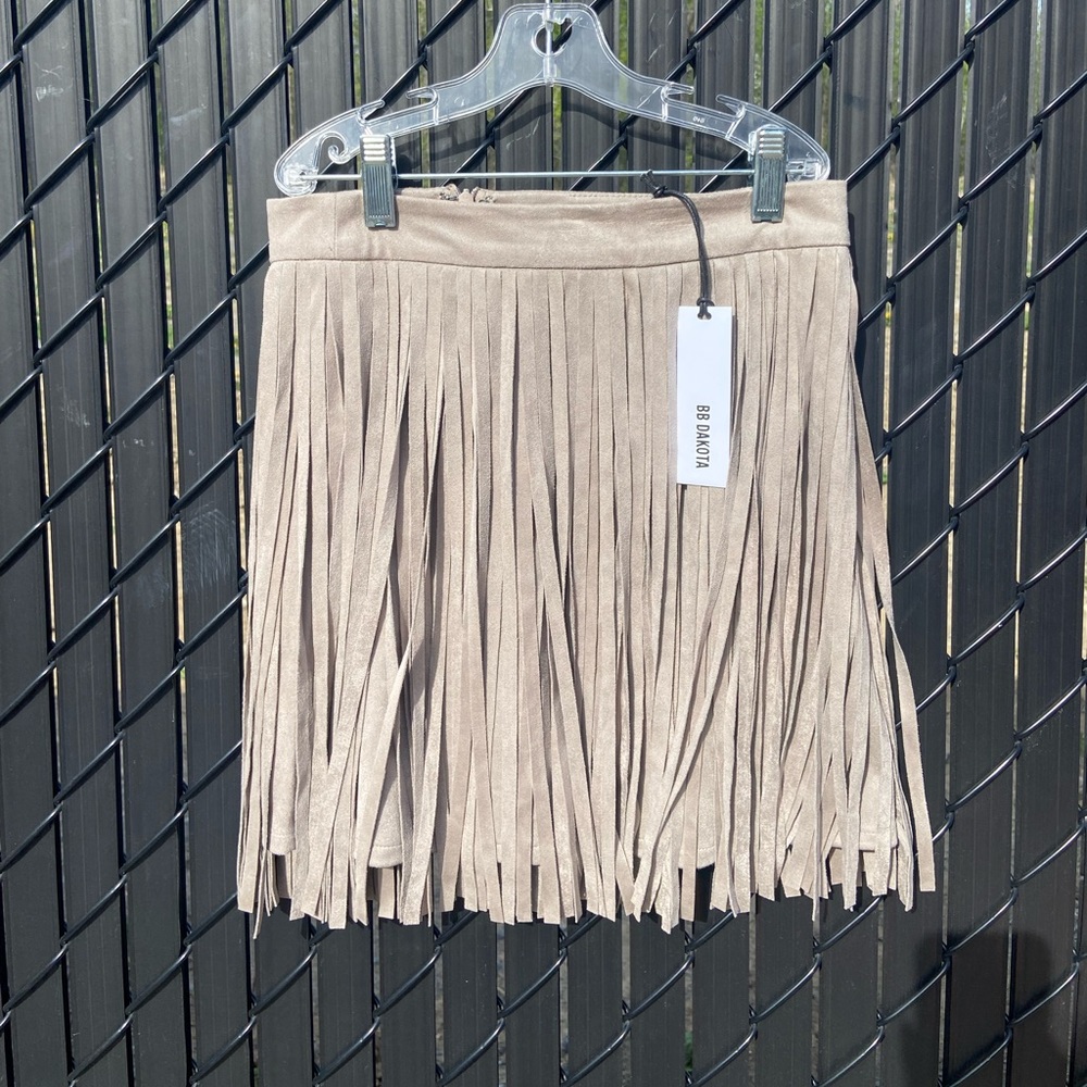 BB Dakota Fringe Mini Skirt